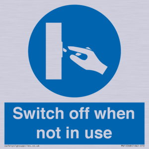 Switch off when not in use